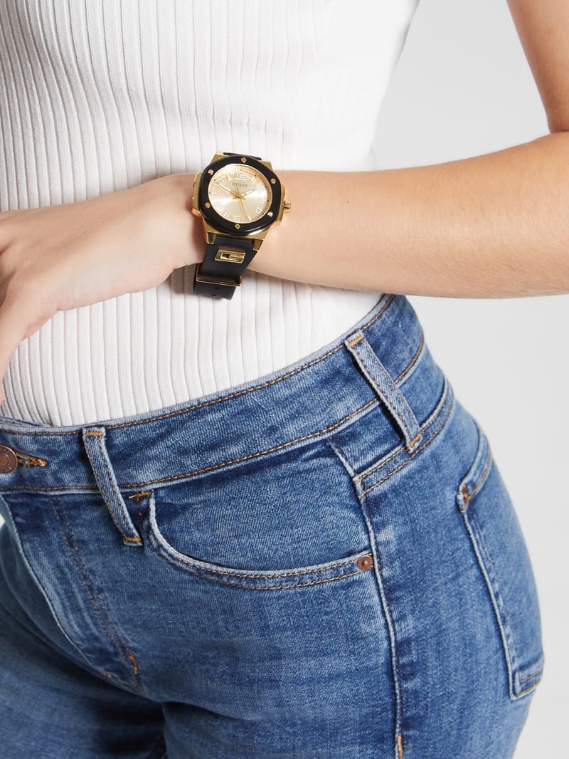 Guess watch gold and black top