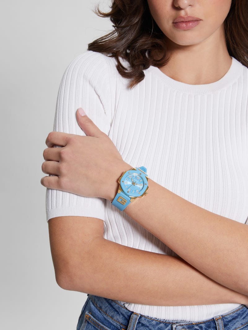 Guess blue deals watch women's