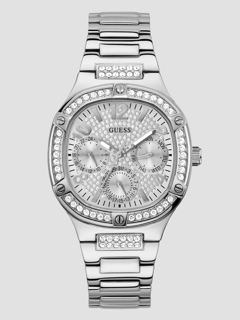 Silver watch guess on sale