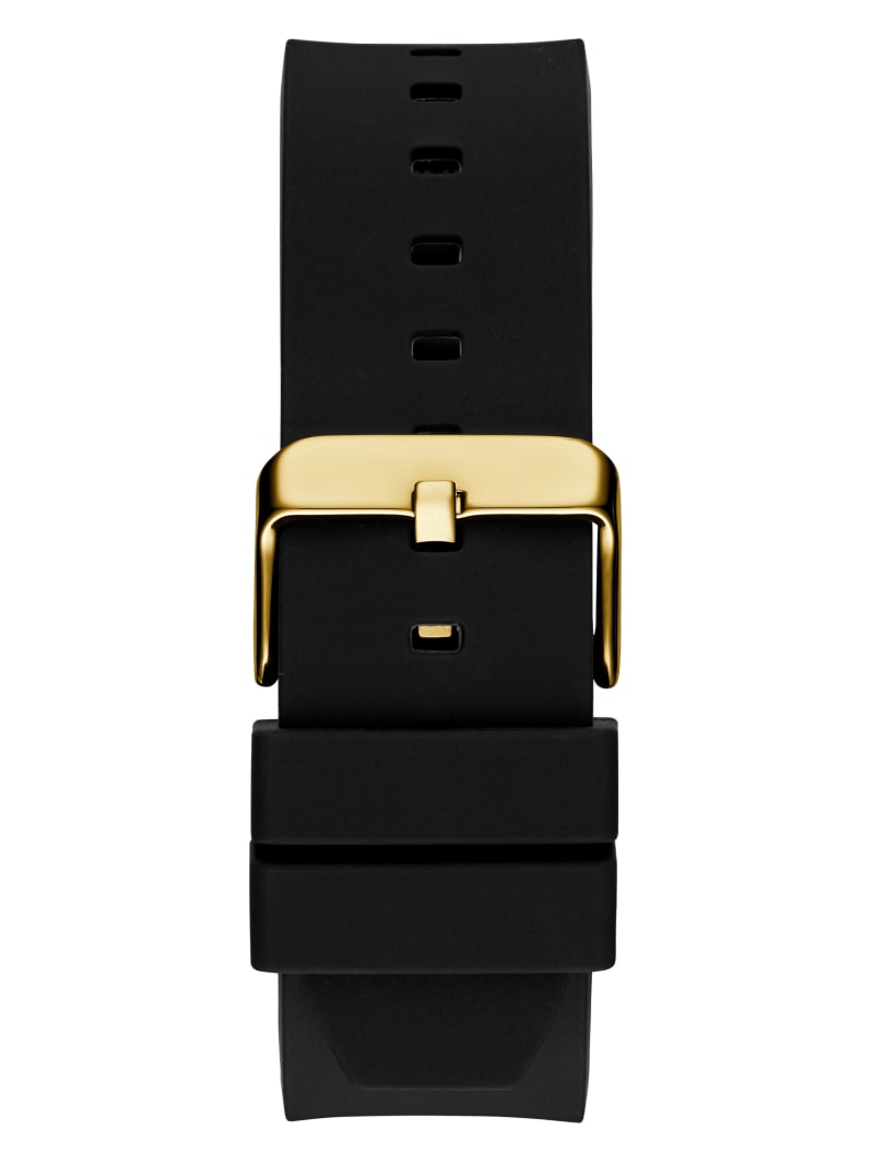 Gold-Tone and Black Silicone | Watch Multifunctional GUESS