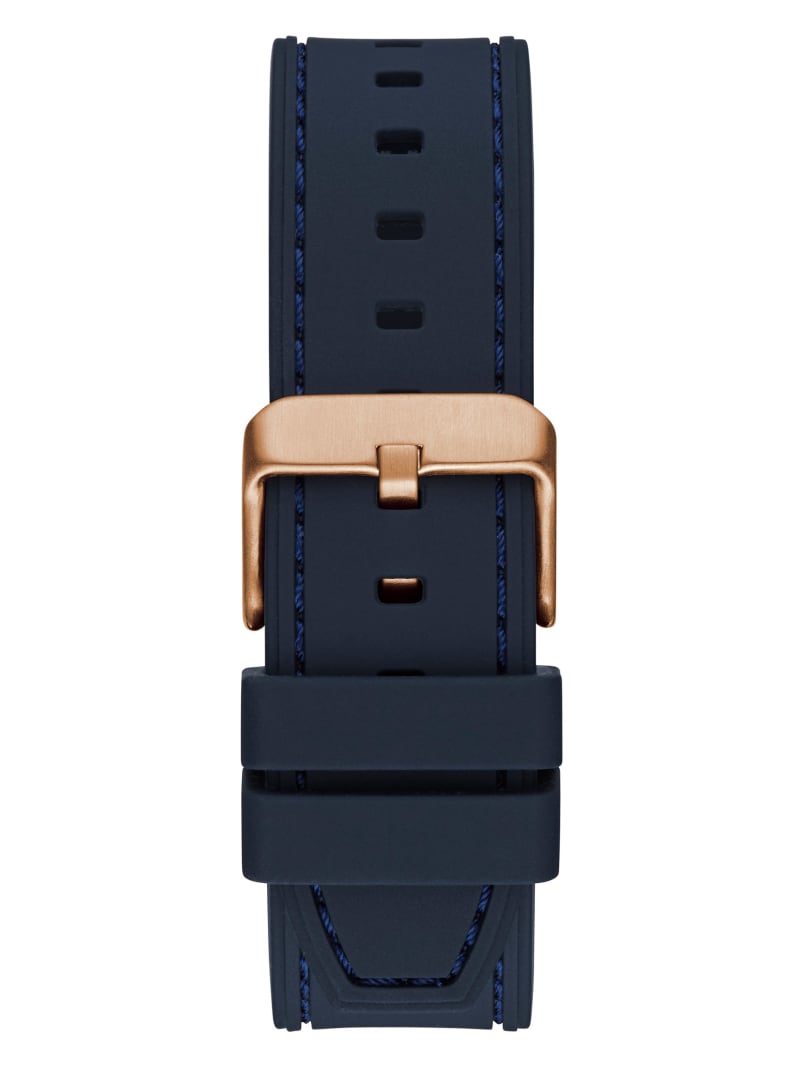Guess men's blue cheap and rose gold watch
