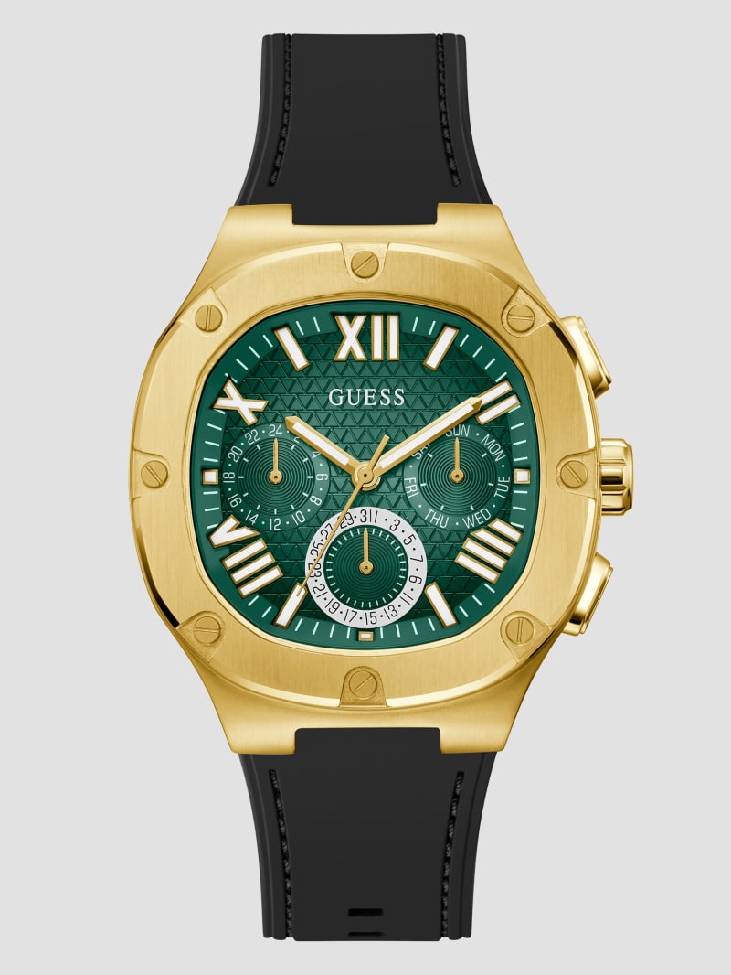 Gold-Tone Translucent Dial Multifunction Watch