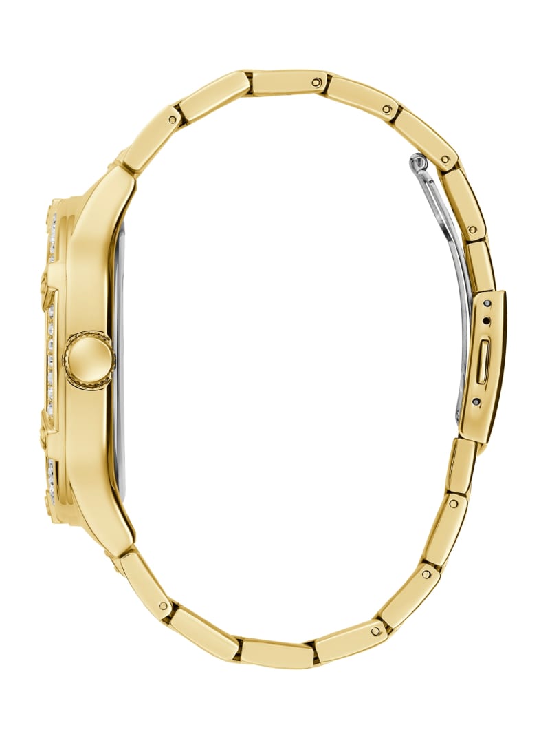 Gold-Tone and Crystal Watch | GUESS Multifunction