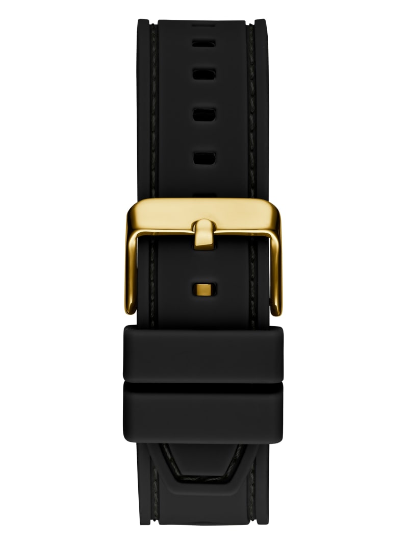 Black Silicone Multifunctional Watch GUESS