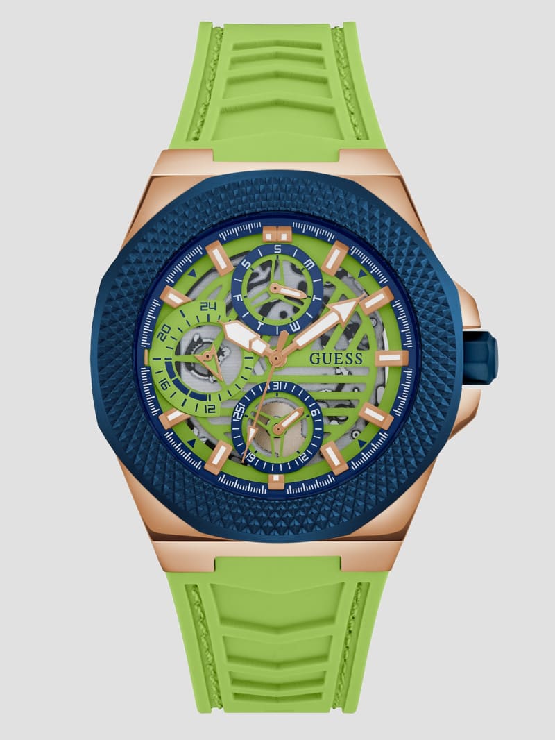 Lime Green Silicone Multifunctional Watch