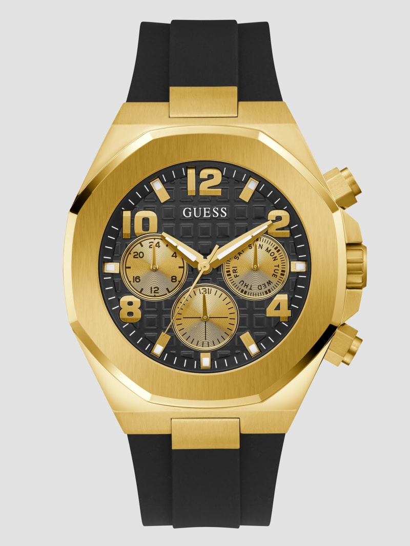 Guess gold tone multifunction watch clearance