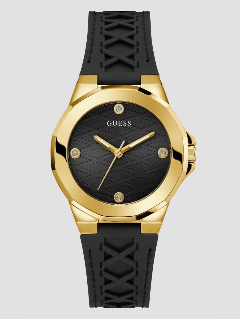 Guess black and gold watch clearance