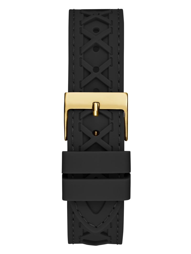 Guess gold watch deals black face