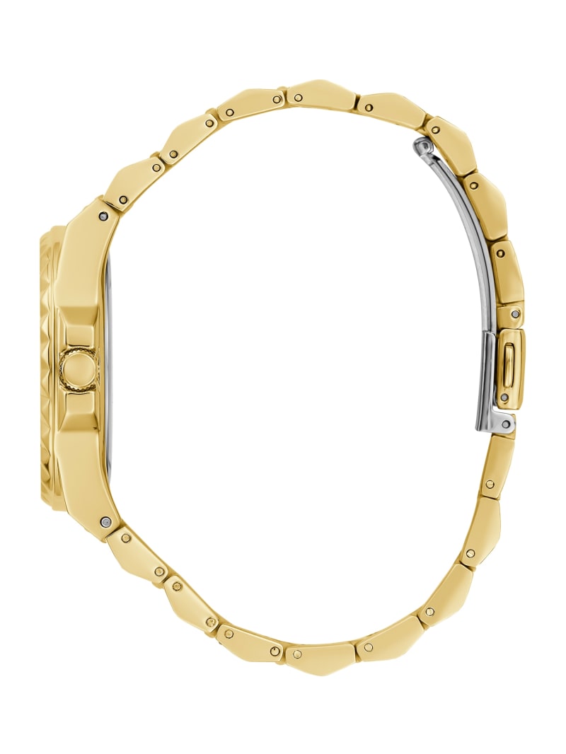 Textured Gold-Tone Analog Watch