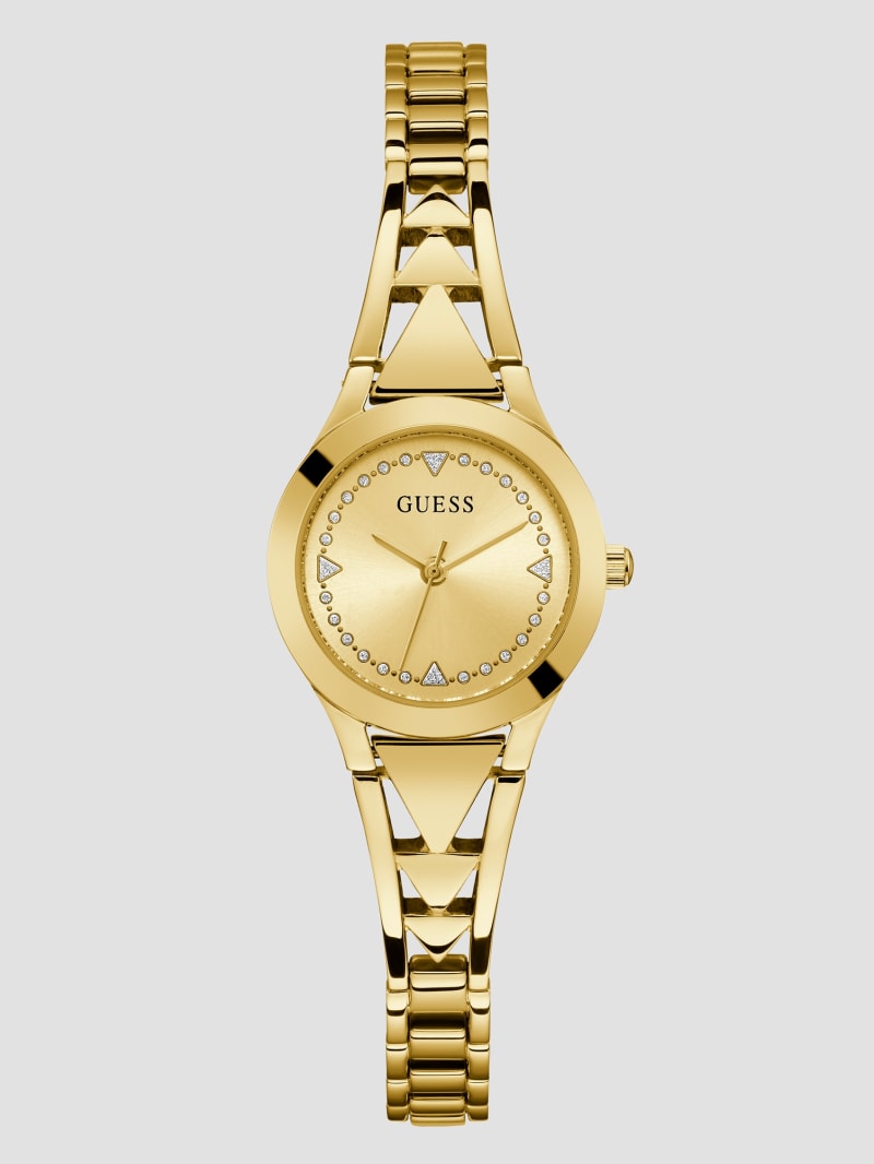 Gold Tone Analog Watch GUESS