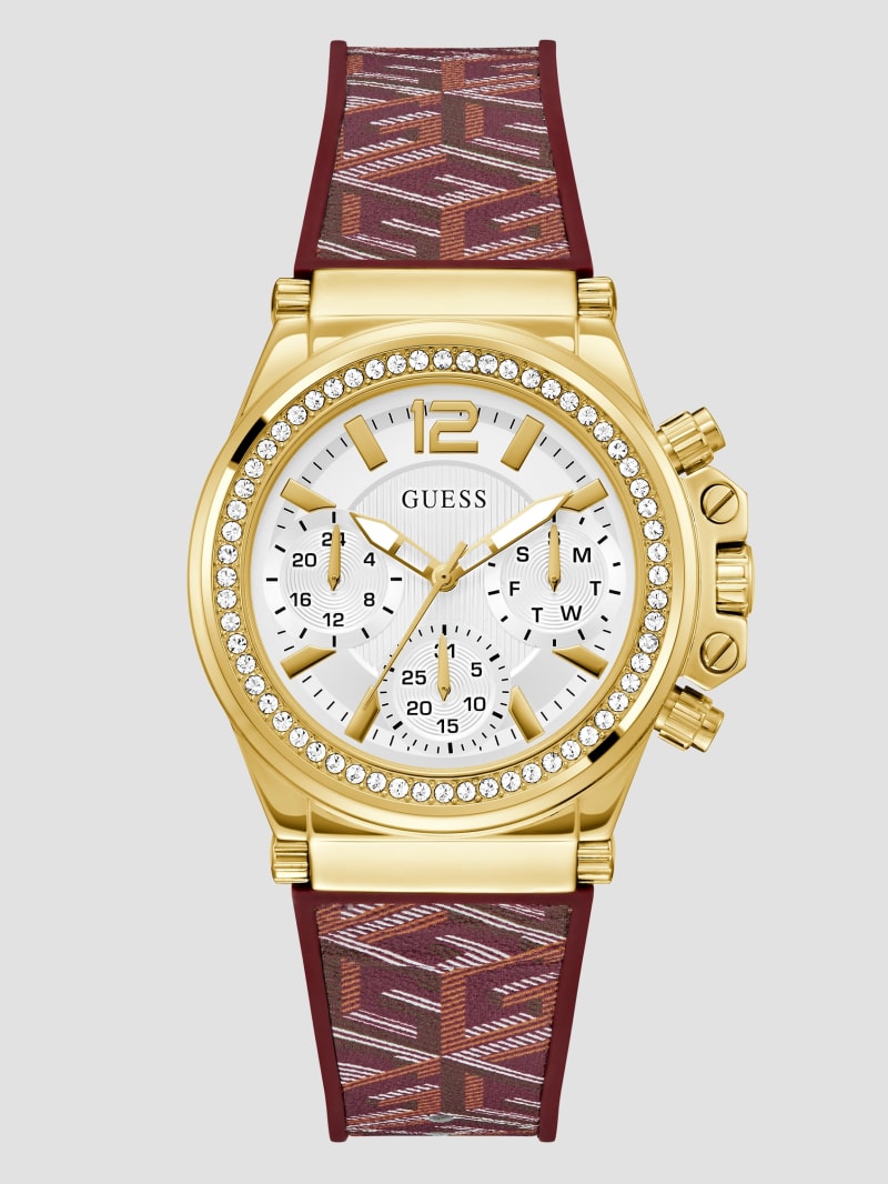 Leather guess watch clearance