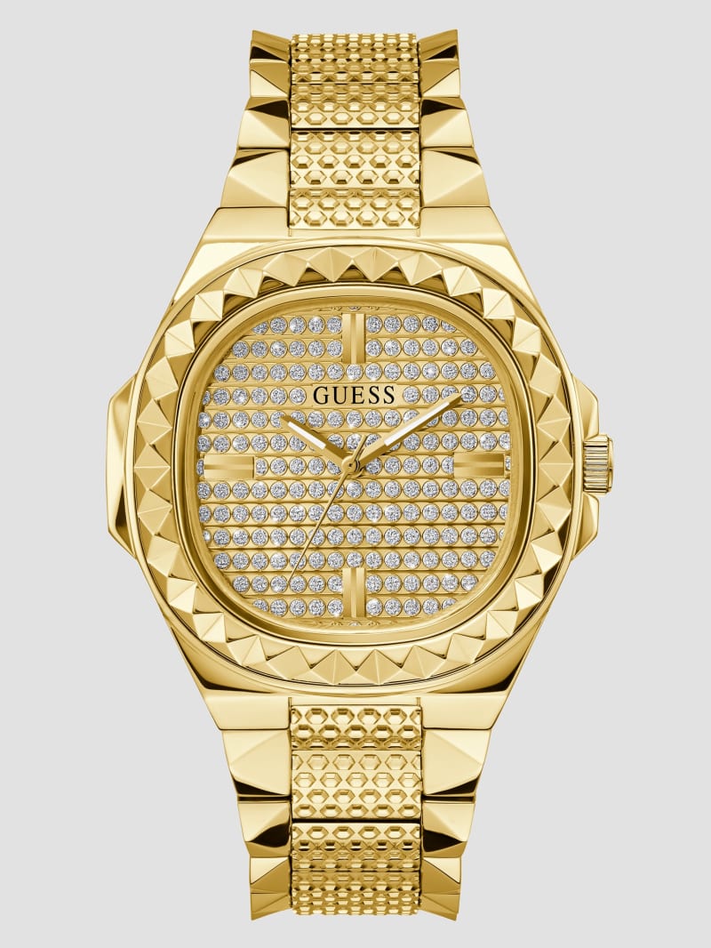 Textured Gold-Tone Analog Watch