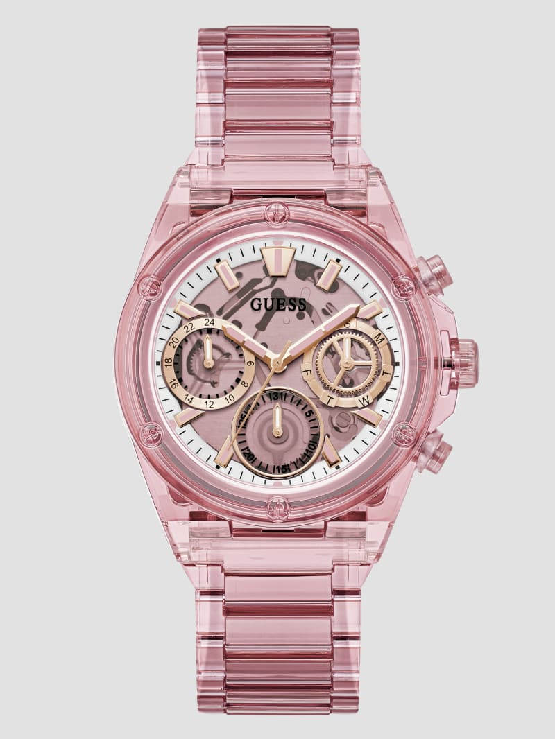 Transparent analog watch top