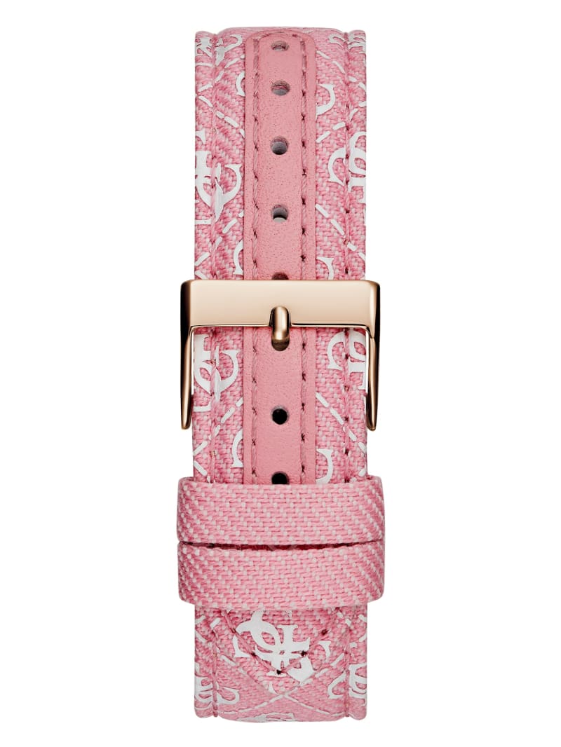 Pink Denim Analog Watch GUESS Canada