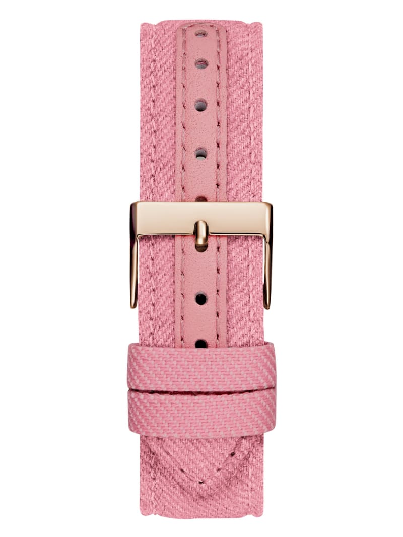 Pink Hearts Gold-Tone Analog Watch | GUESS Factory