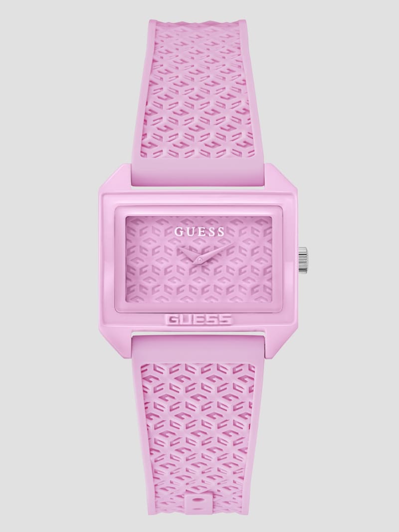Pink Silicon Analog Watch