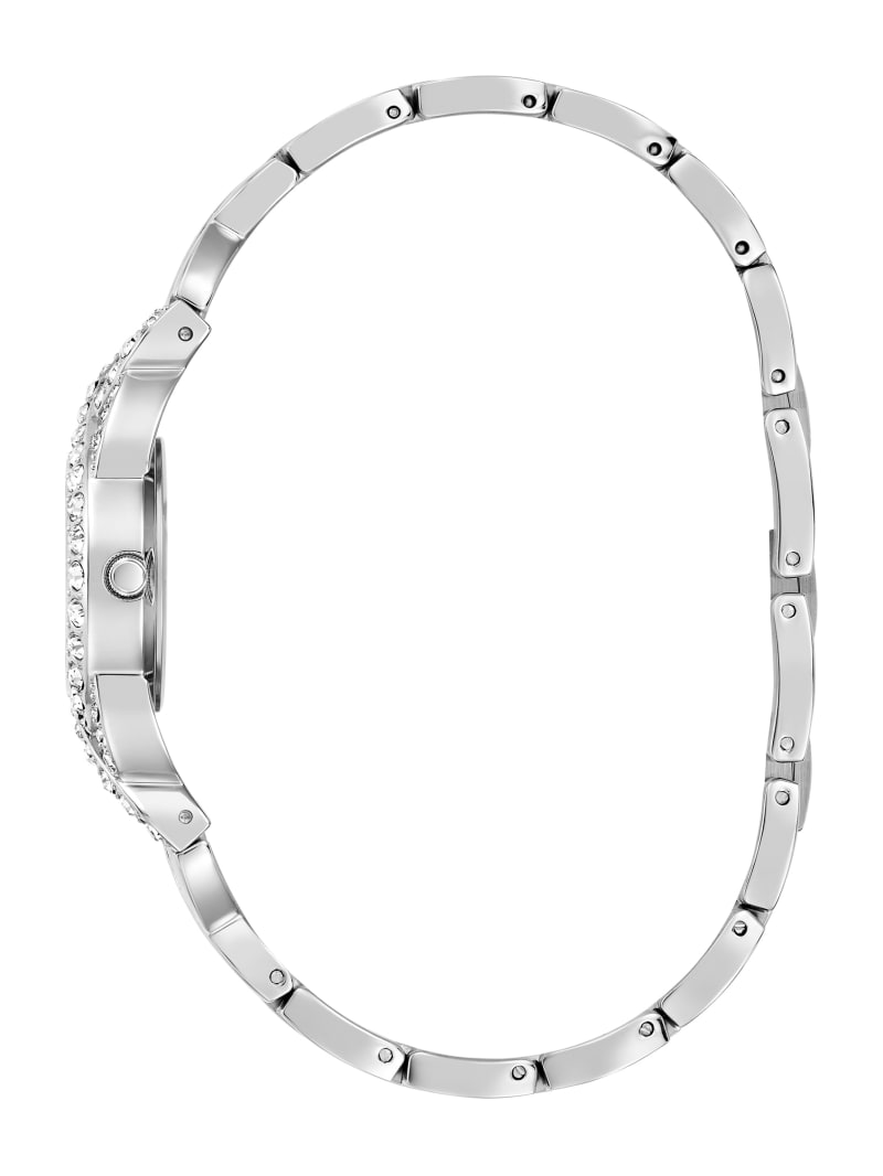 Silver-Tone Crystal Analog Watch | GUESS