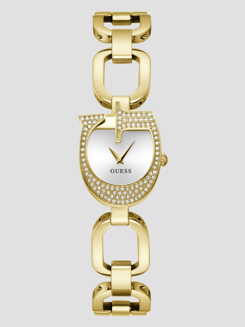 Gold Tone Crystal Analog Watch GUESS Canada