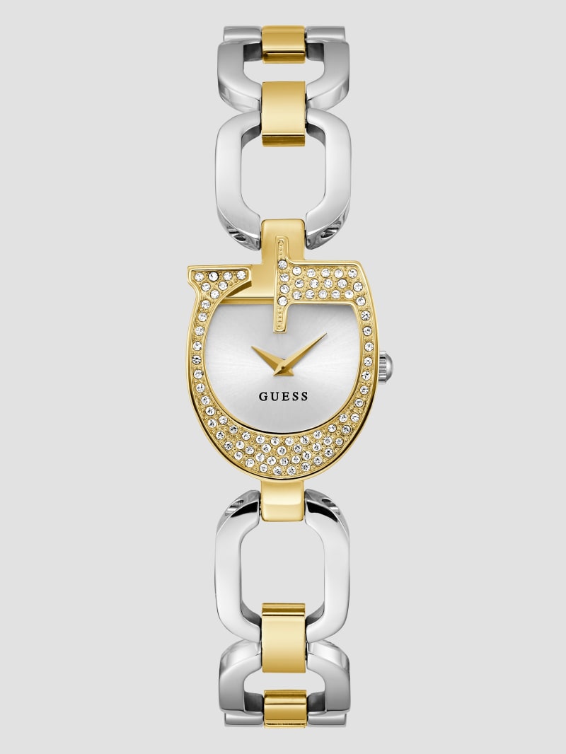 GUESS® Silver and Gold-Tone Analog Watch