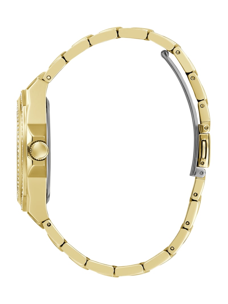 Gold-Tone and Crystal Multifunction Watch