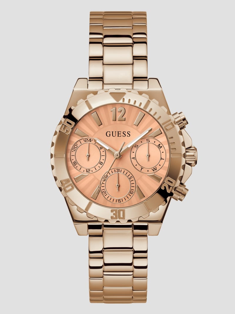 Rose Gold Tone Multifunction Watch GUESS Canada