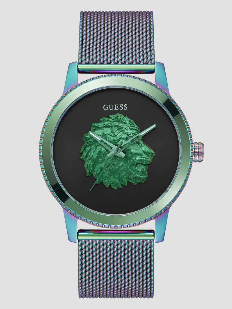 Iridescent Lion Analog Watch GUESS Canada
