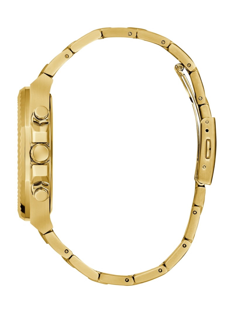 Gold Tone and Black Multifunction Watch GUESS Canada