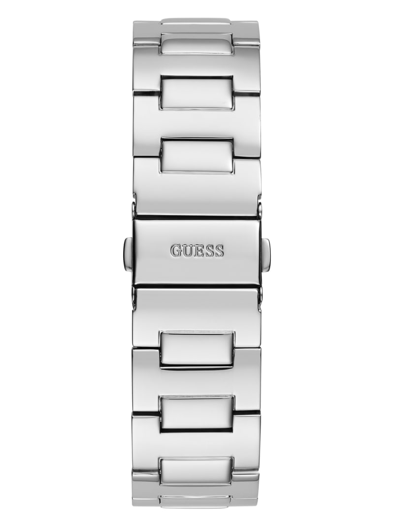 Silver Tone Barrel Analog Watch