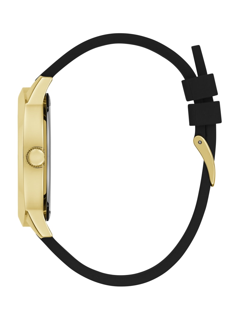 Black Silicon Analog Watch