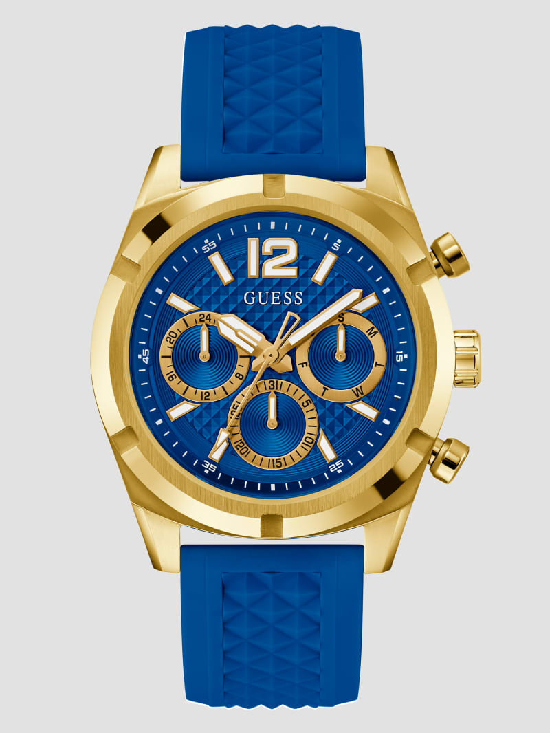 Guess watch blue rubber strap store
