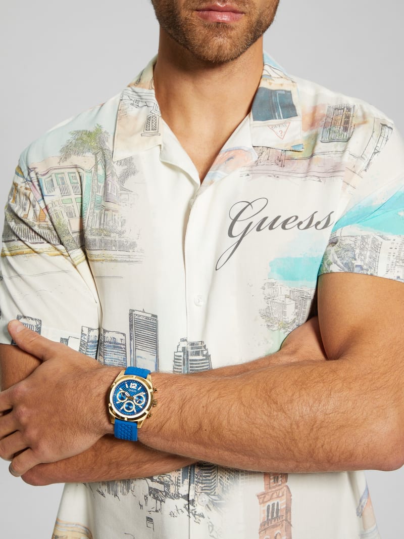 Gold-Tone Chronograph Watch