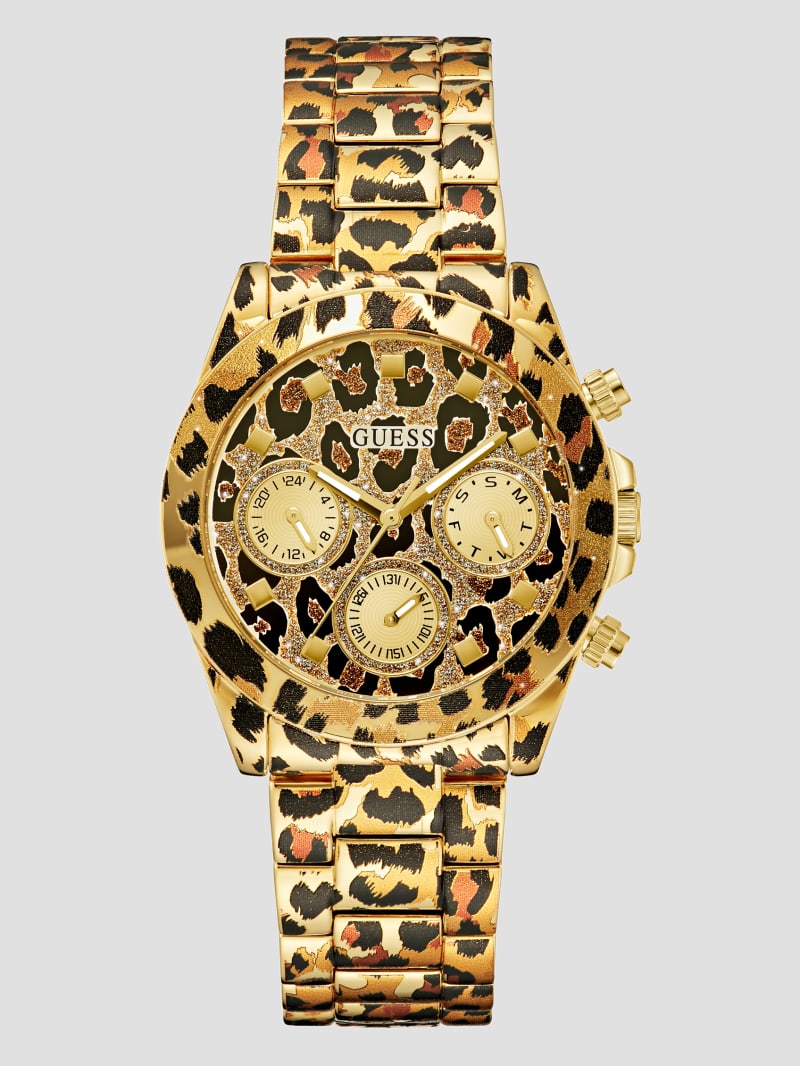 Gold Tone Multifunction Watch GUESS