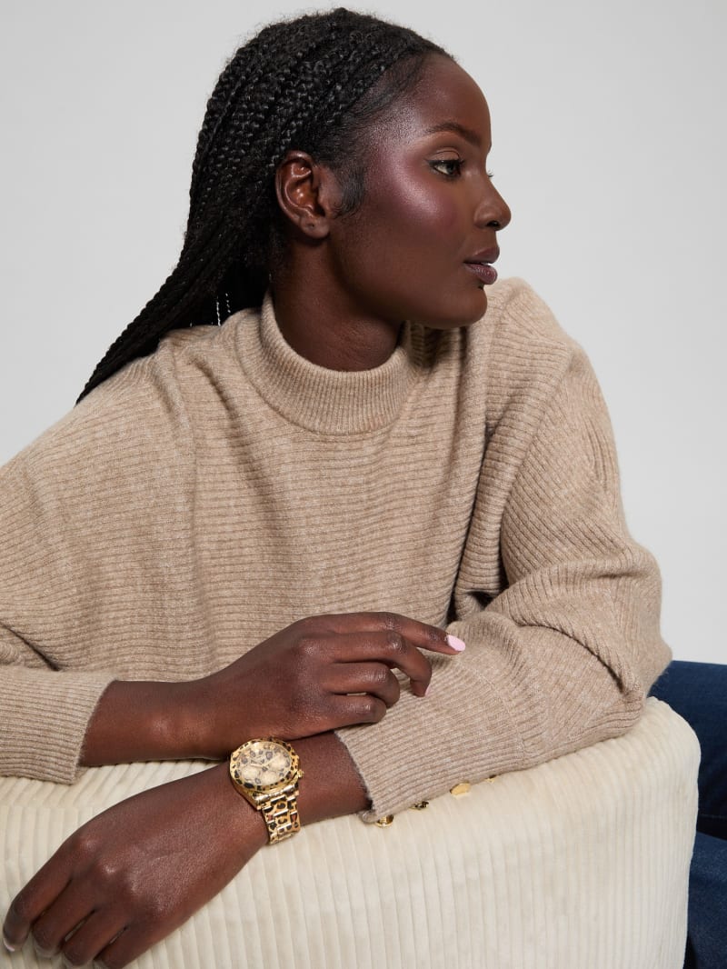 Gold-Tone Multifunction Watch