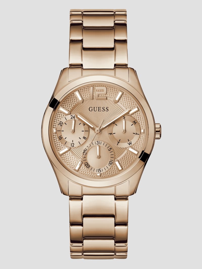 Rose Gold Tone Multifunction Watch