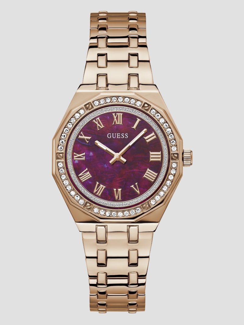 Rose gold guess watch ladies discount