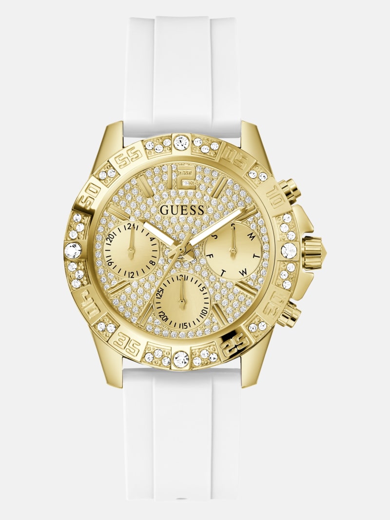 Gold-Tone Silicon Multifunction Watch | GUESS