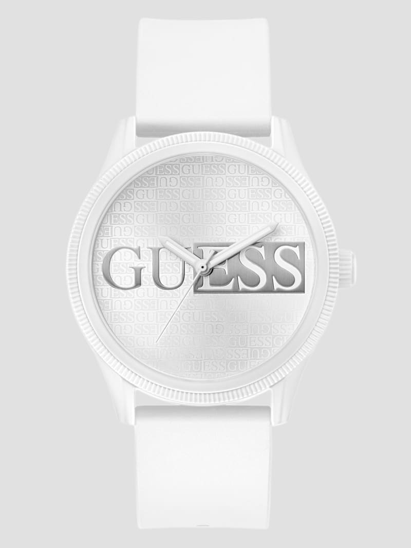 White Analog Logo Watch