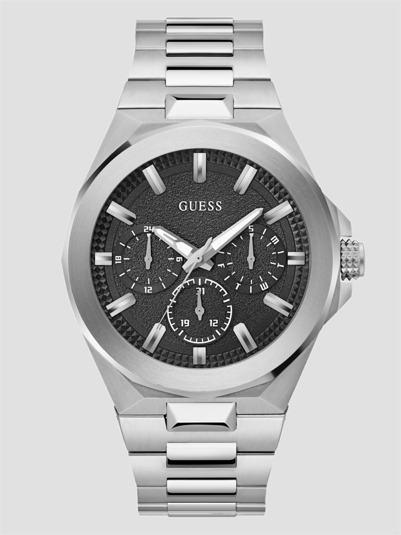 Silver-Tone and Multifunction Watch