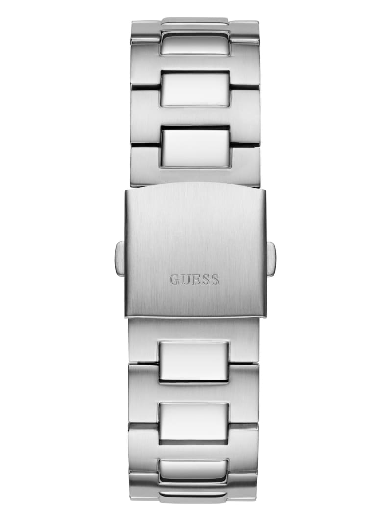 Silver-Tone and Black Multifunction Watch