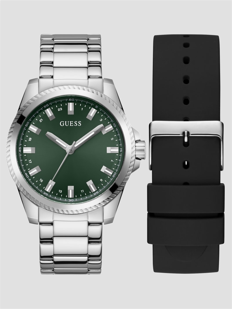 Green Analog Watch Box Set | GUESS