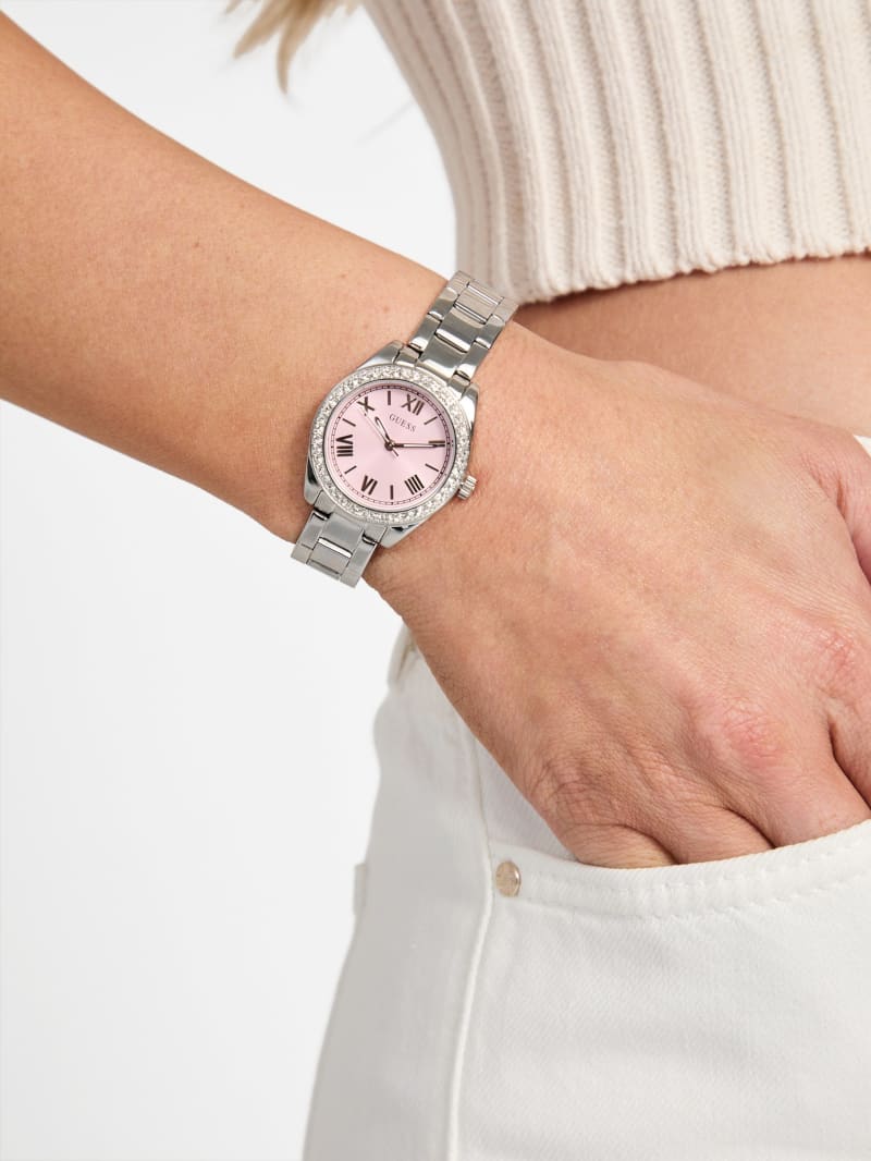 GUESS® Silver-Tone Analog Watch