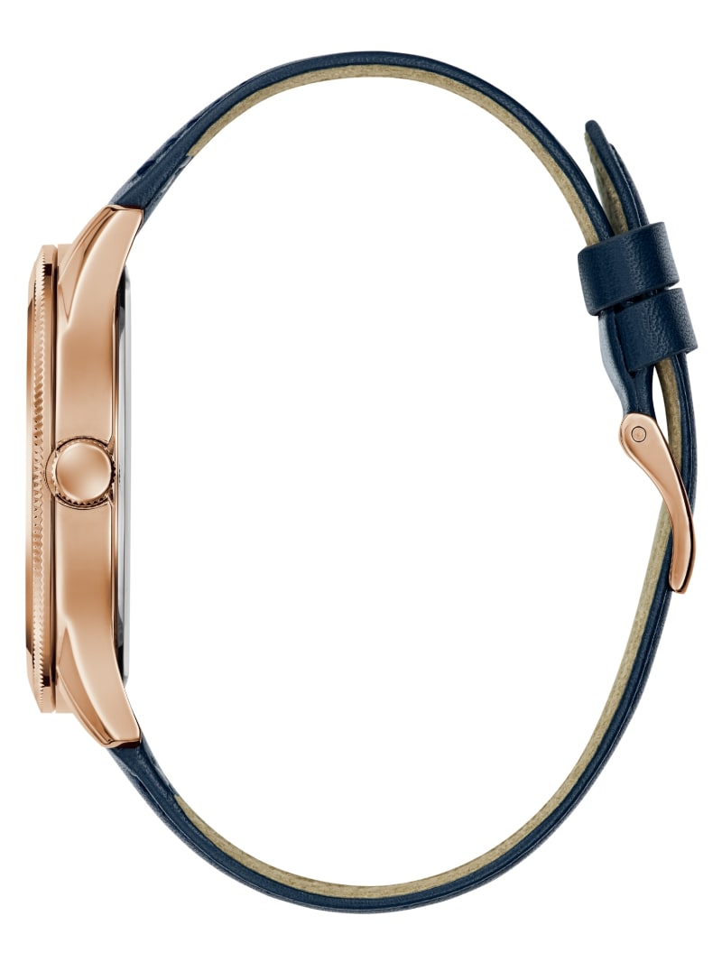 Two-Tone Leather Analog Watch | GUESS