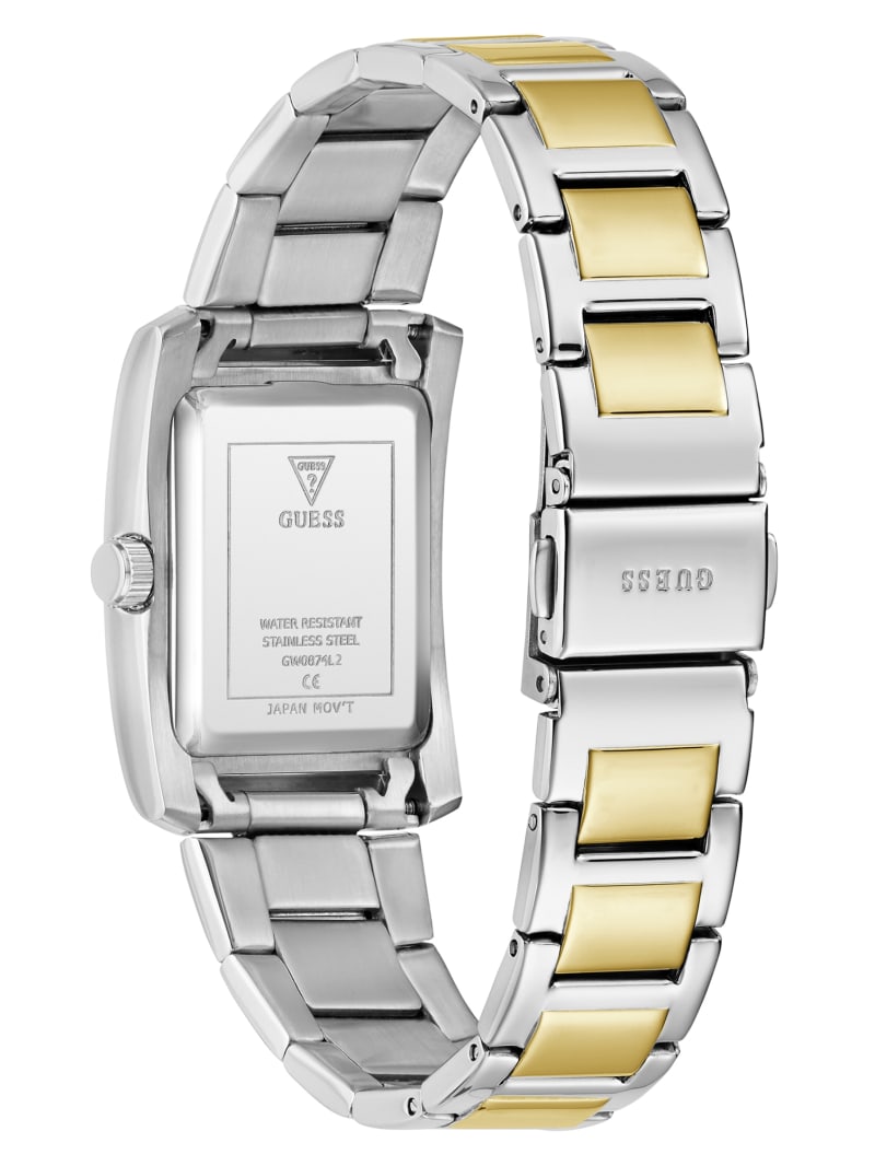 たかし　GS2542L　　GWL2 Multi-Tone Crystal Square Analog Watch | GUESS