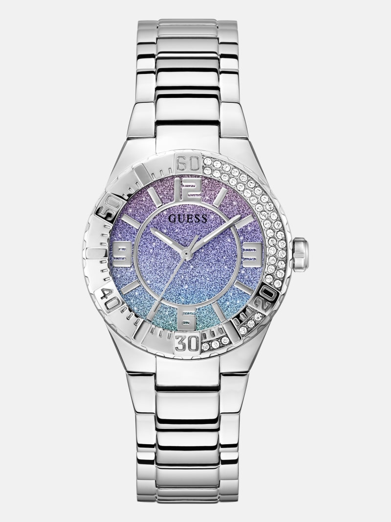 GUESS® Silver-Tone Analog Watch Women