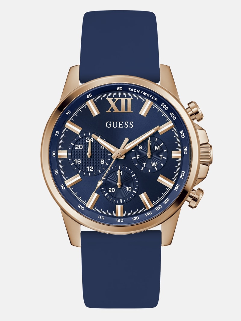 Reloj Guess Mujer Reloj Guess Cronográfico Para Mujer Rosa Dorado Y Azul,  Multifuncional Guess Reloj Mujer