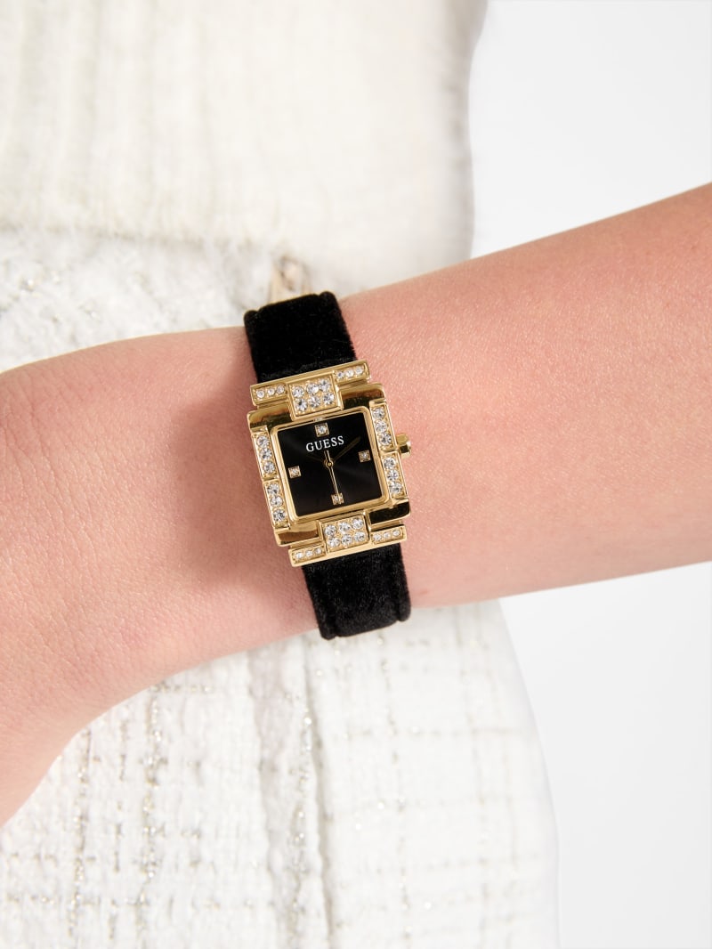 Gold-Tone Square Analog Watch