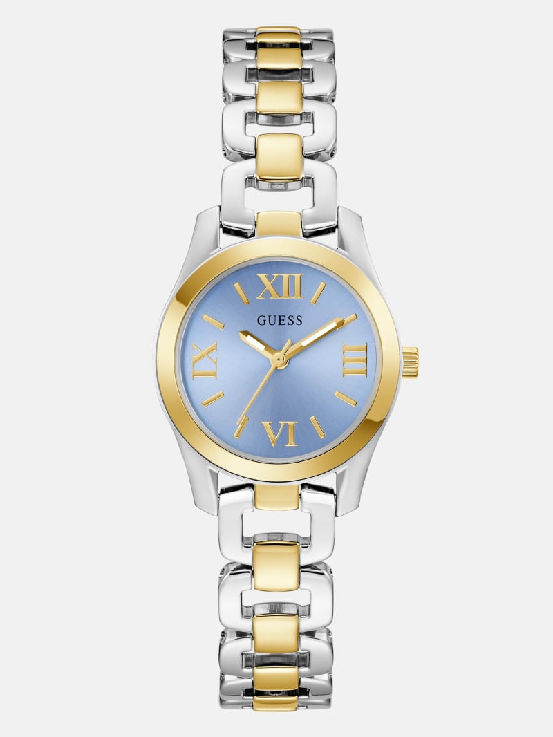 Two-Tone and Blue Analog Watch