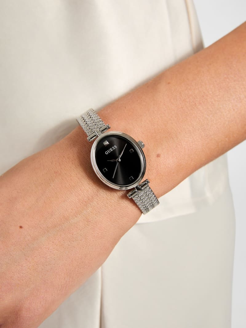 Silver-Tone Analog Watch