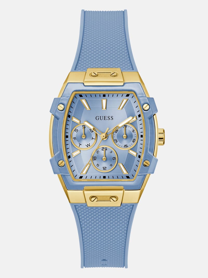 Blue Silicone Multifunctional Watch