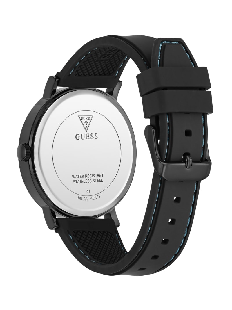 Black Multifunction Silicone Watch
